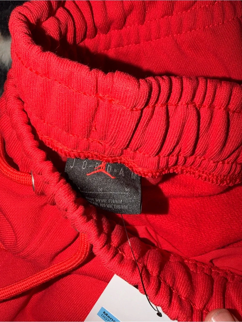 Jordan fabric are red